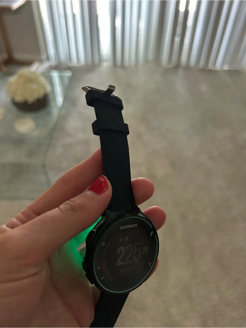 garmin Black Digital Fitness Watch with Simple Round Display